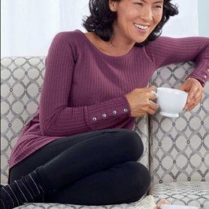 Chaser Waffle Knit Thermal Purple Small